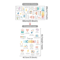 Pegatinas de pared infantiles cosas españolas para habitación