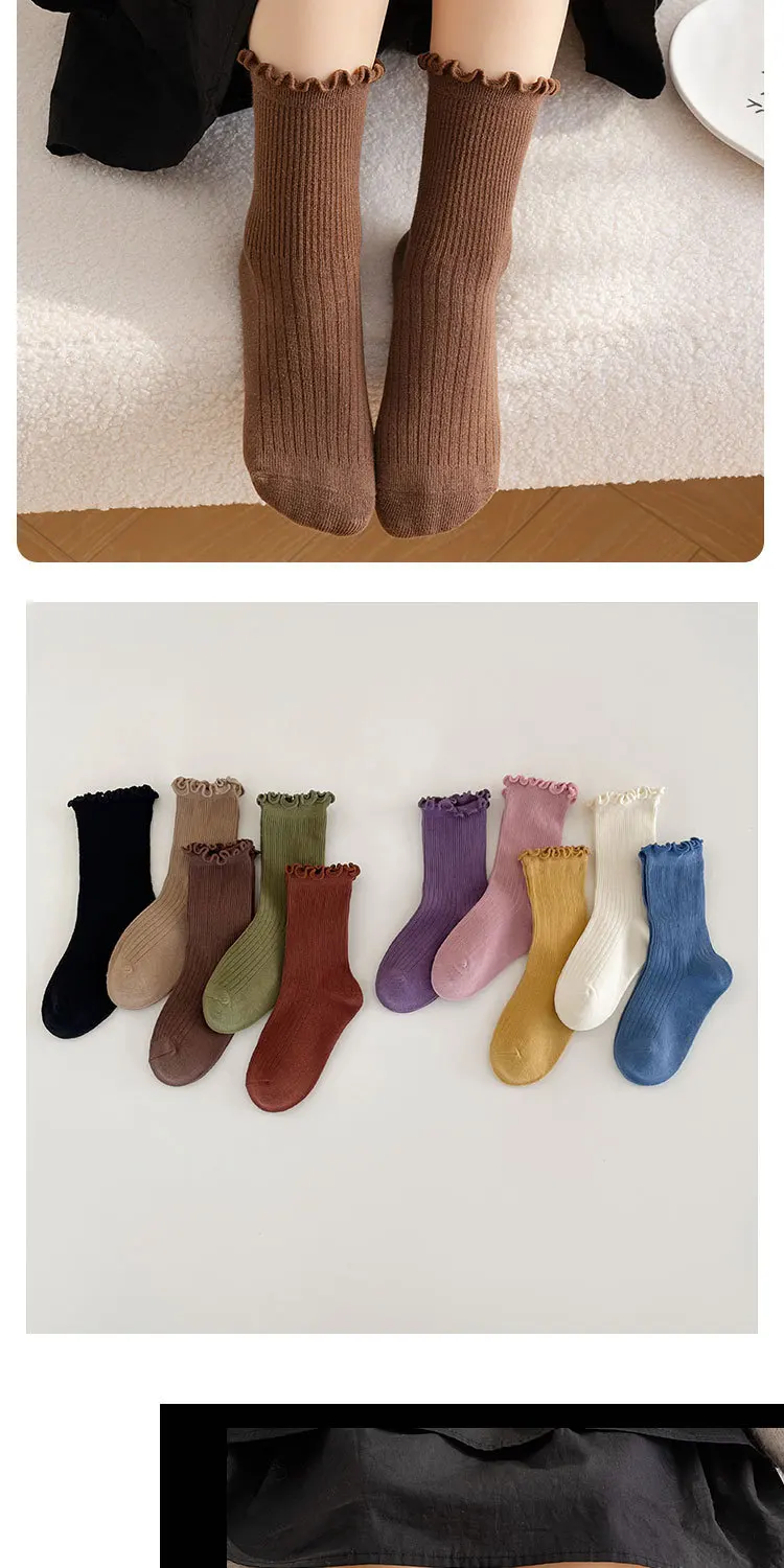 Calcetines vintage bebé con volantes