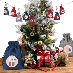Pegatinas digitales navideñas de sello redondo para manualidades