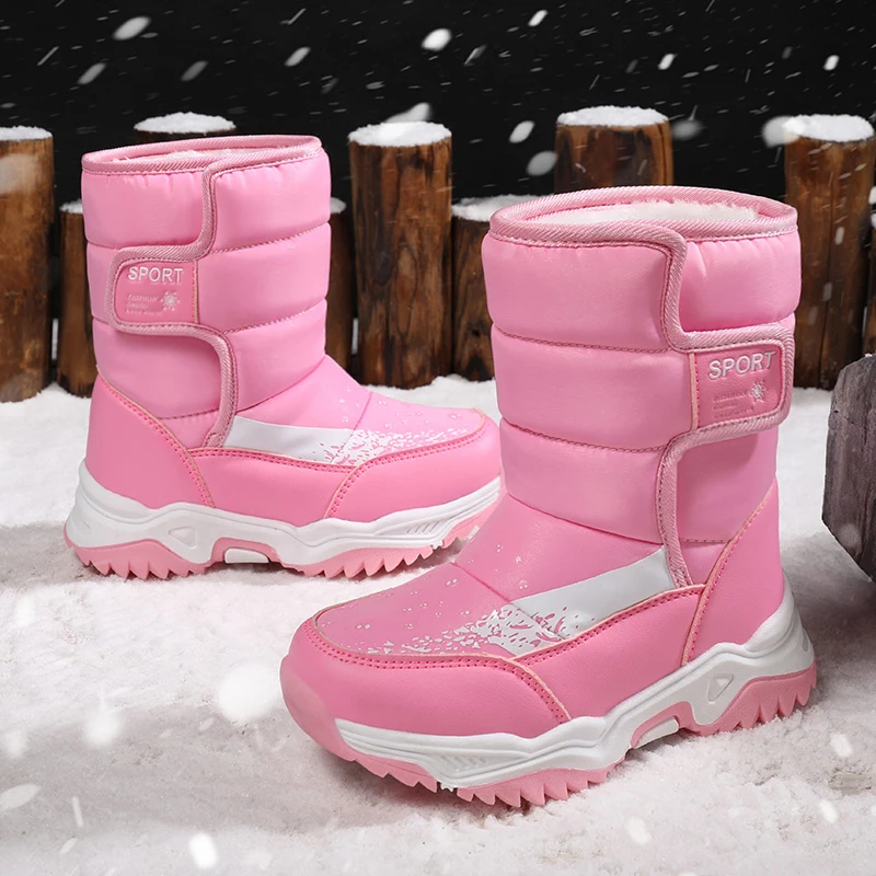 Botas de nieve para niños – Impermeables con forro de felpa cálido - imagen 2