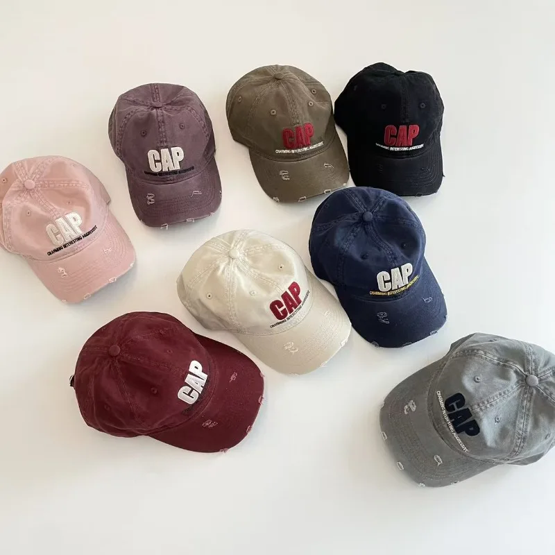 Gorra de béisbol con letras bordadas estilo americano para niños - imagen 2