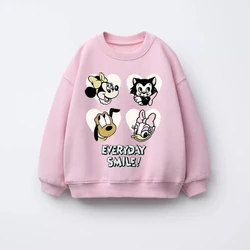 Sudadera infantil Mickey Mouse con cuello redondo estampado