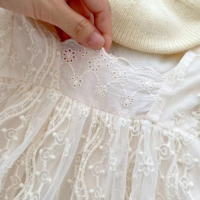 MILANCEL Body bebé niña encaje – Mono princesa una pieza - imagen 3
