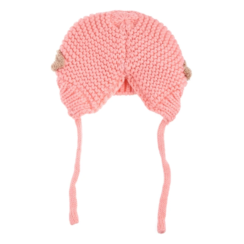 Gorro de bebé con orejeras de punto reno cálido y esponjoso - imagen 5
