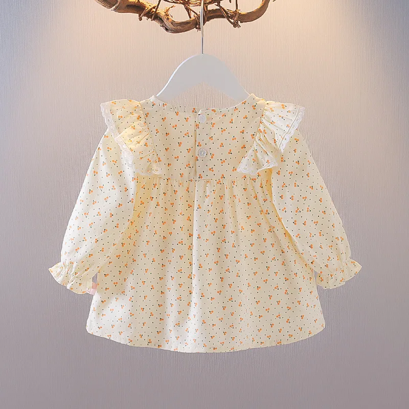 Camisa floral de algodón para niñas - Manga larga, primavera y otoño - imagen 3