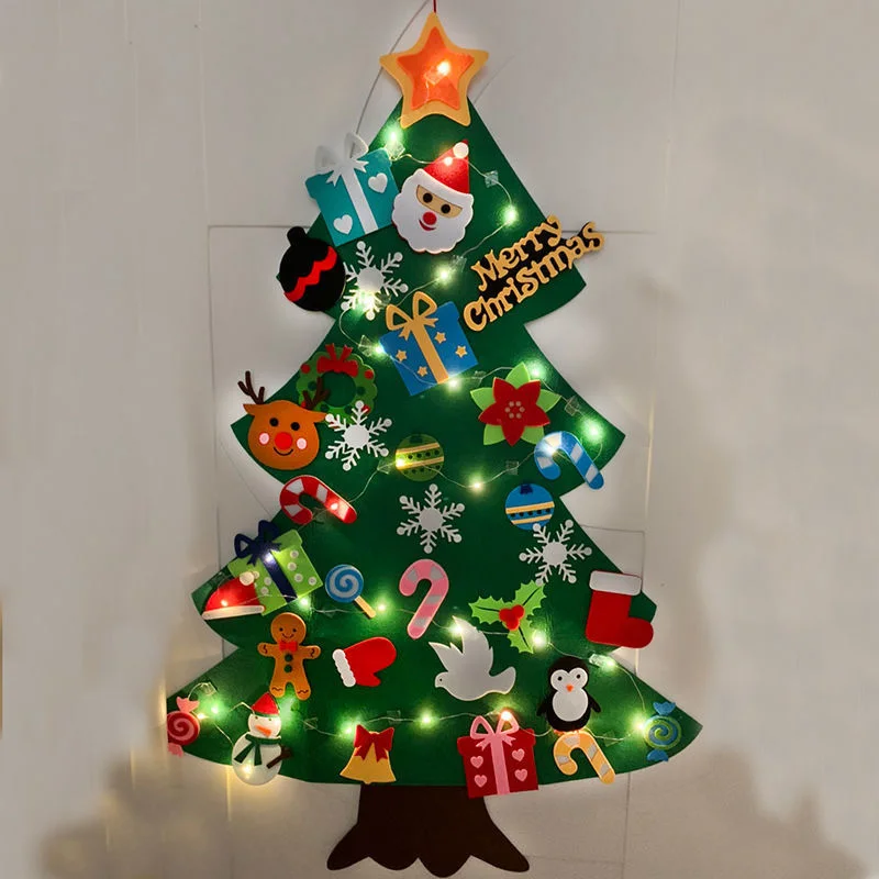 Vista del árbol como decoración de fiesta