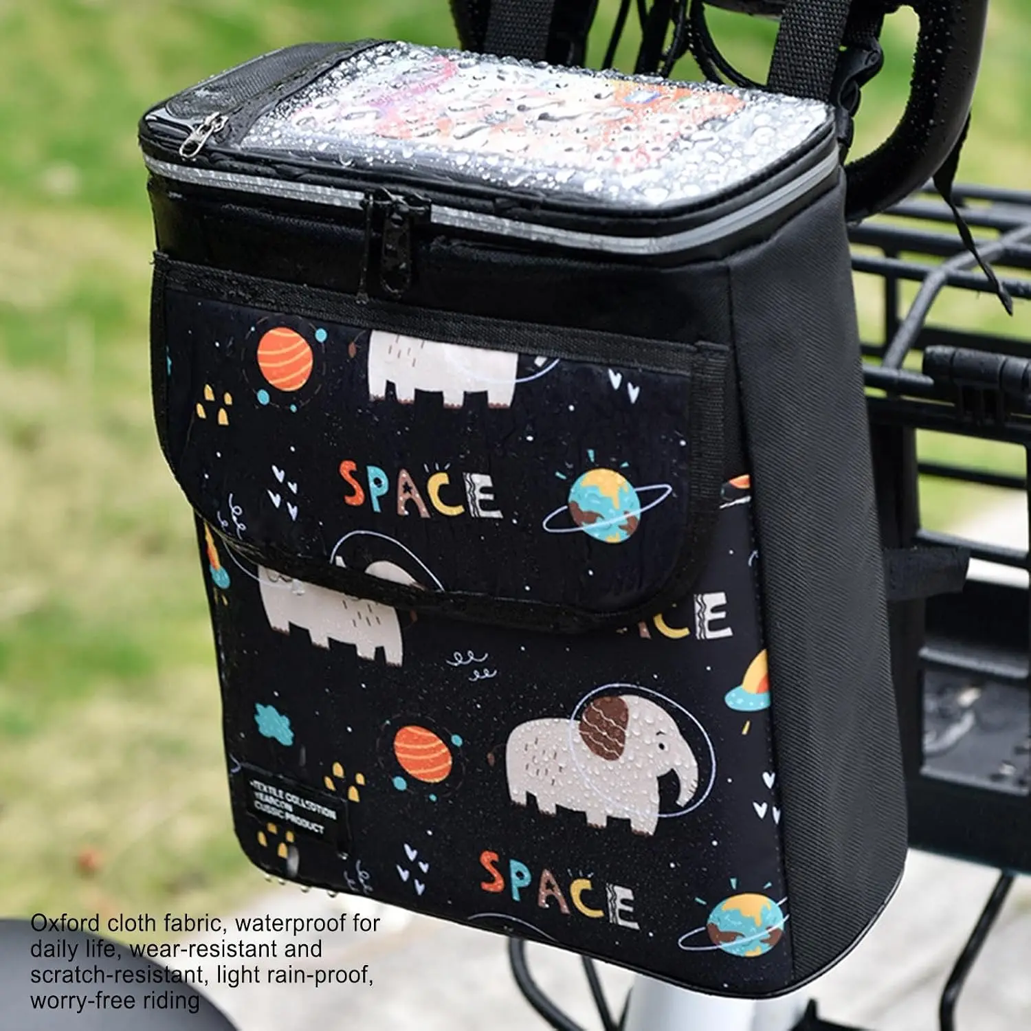Bolsa de manillar para scooter eléctrico con soporte de teléfono - imagen 3
