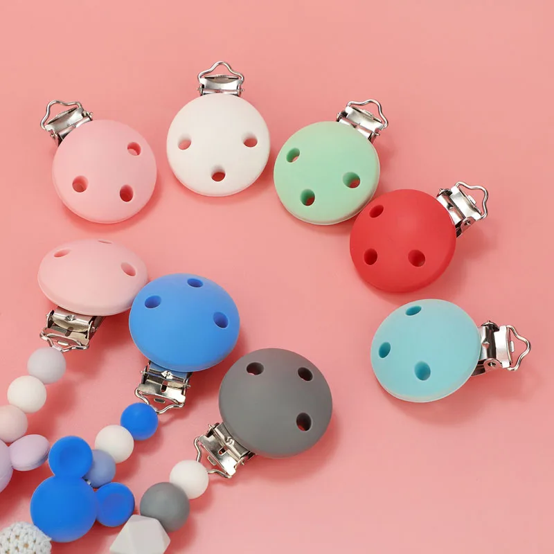 TYRY.HU clips para chupete redondos de silicona para bebé - imagen 5
