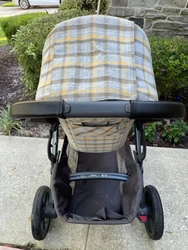 Funda de cuero para reposabrazos de cochecito de bebé