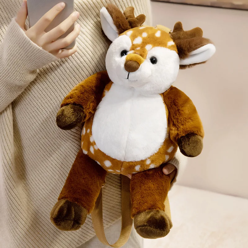 Mochila de peluche con animales