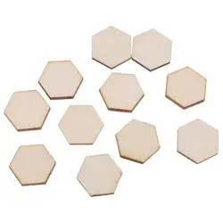 Baldosas hexagonales de madera para manualidades navideñas