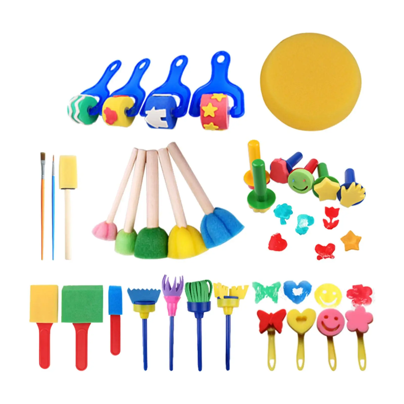 Pinceles de esponja para pintar – set de manualidades infantiles - imagen 4