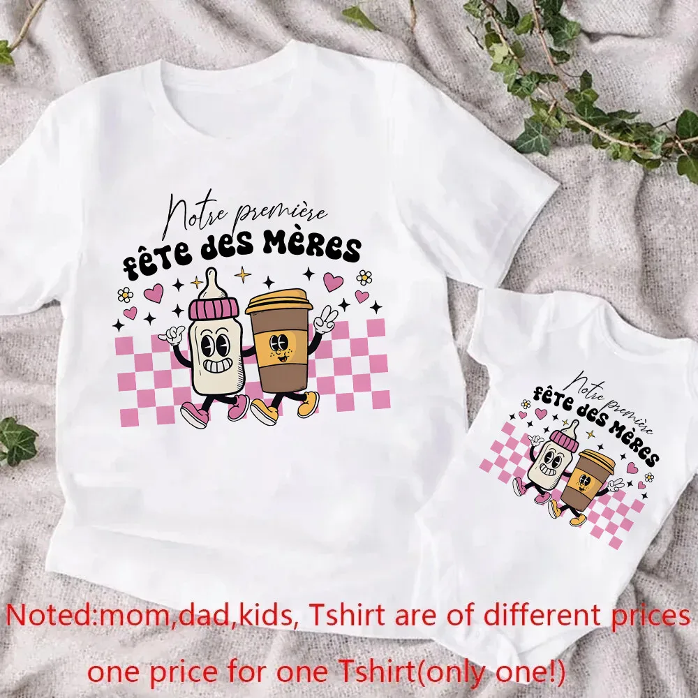 Conjunto mamá y bebé Día de la Madre estampado francés a juego - imagen 2