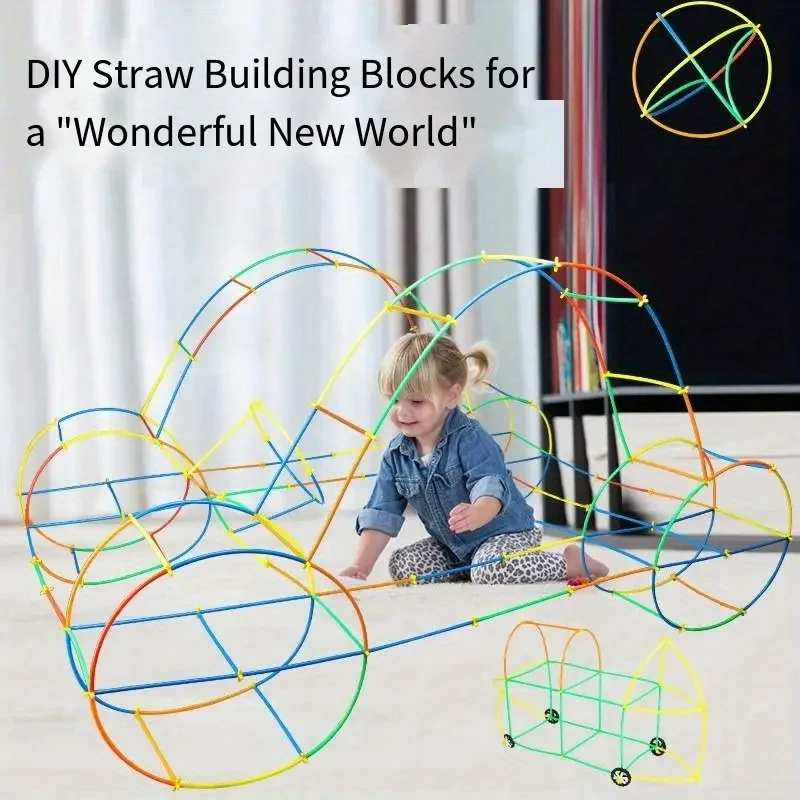 Juguetes de ingeniería Straw Builder terminados