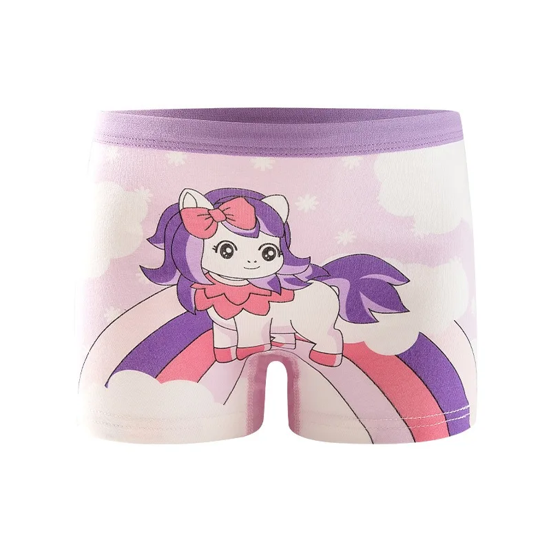Braguitas niña de algodón estampado arco iris y unicornio