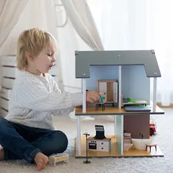 Micrófonos en miniatura para casas de muñecas con soporte