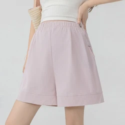 Pantalones cortos premamá sueltos finos verano pierna ancha