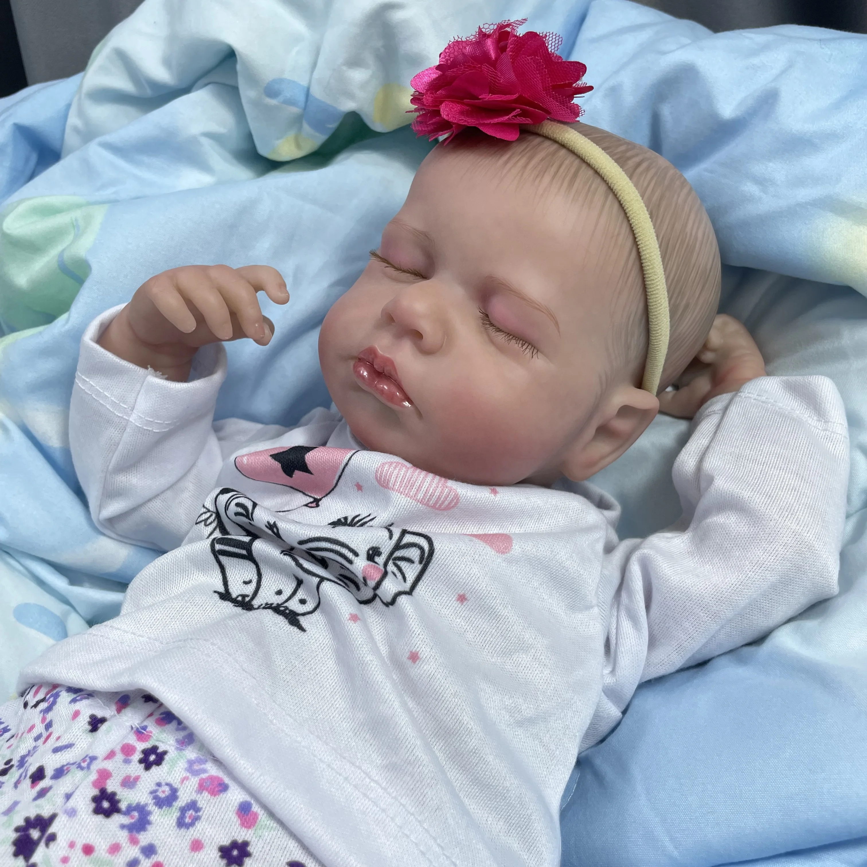 LouLou Muñecas Reborn 50CM realista durmiente de silicona para bebé - imagen 4