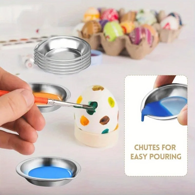 Paleta de pintura de acero inoxidable con tazones con boquilla - imagen 2
