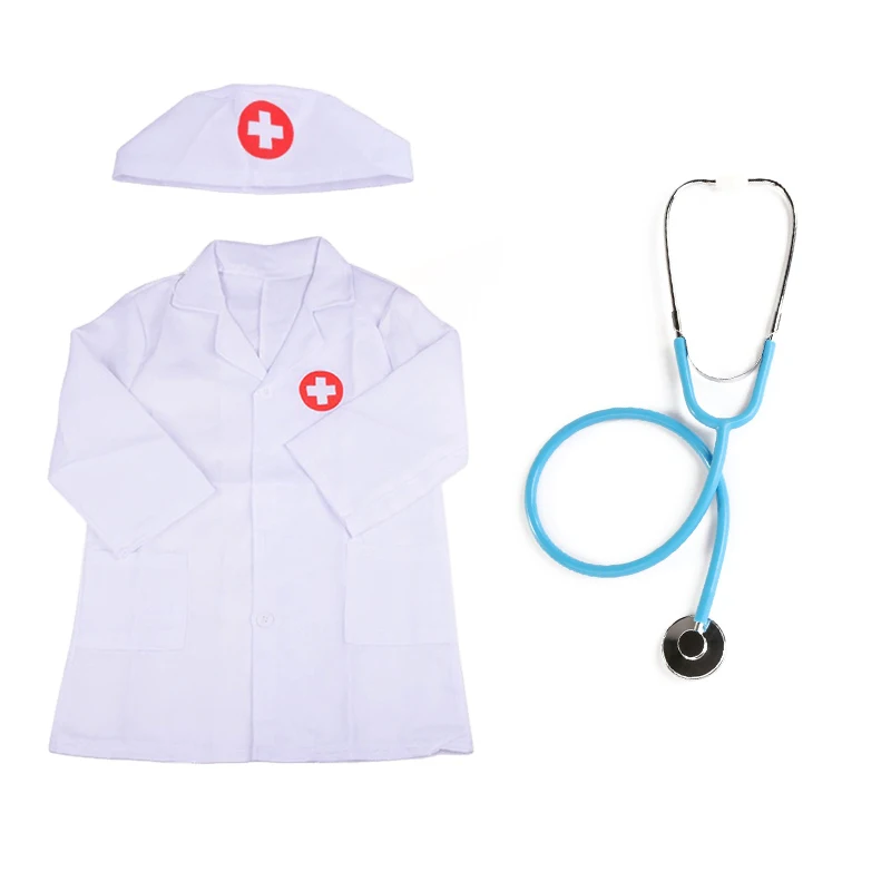 Disfraz de médico infantil con estetoscopio simulado para fiestas - imagen 2