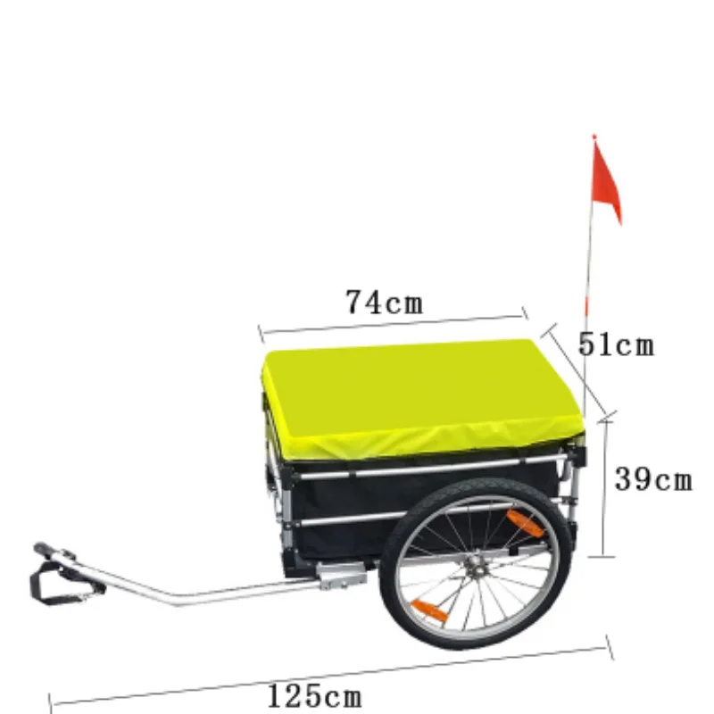 Cubierta impermeable para remolque de bicicleta vista lateral