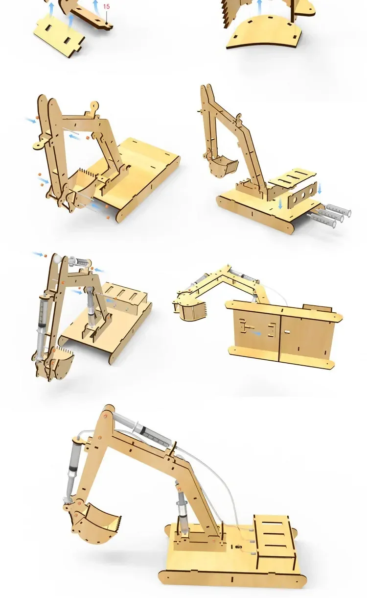 Excavadora hidráulica montada – Experimentos científicos para niños - imagen 3