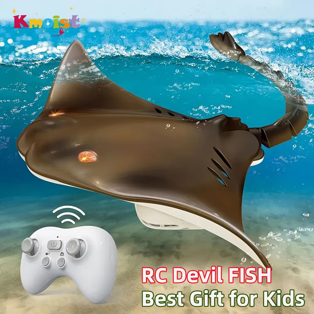 Pez Demonio teledirigido para piscina y baño, juguete RC - imagen 4