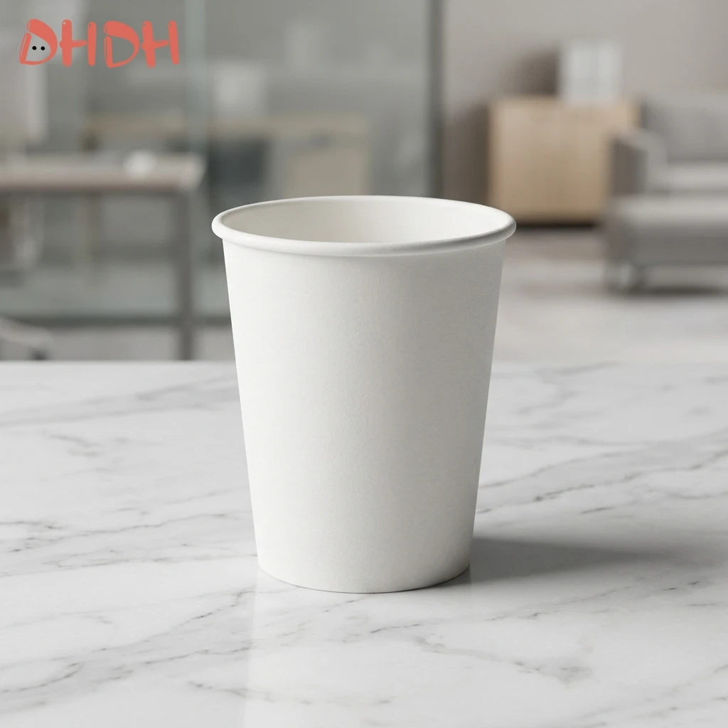 Vasos de papel desechables blancos para café, té y leche - imagen 3