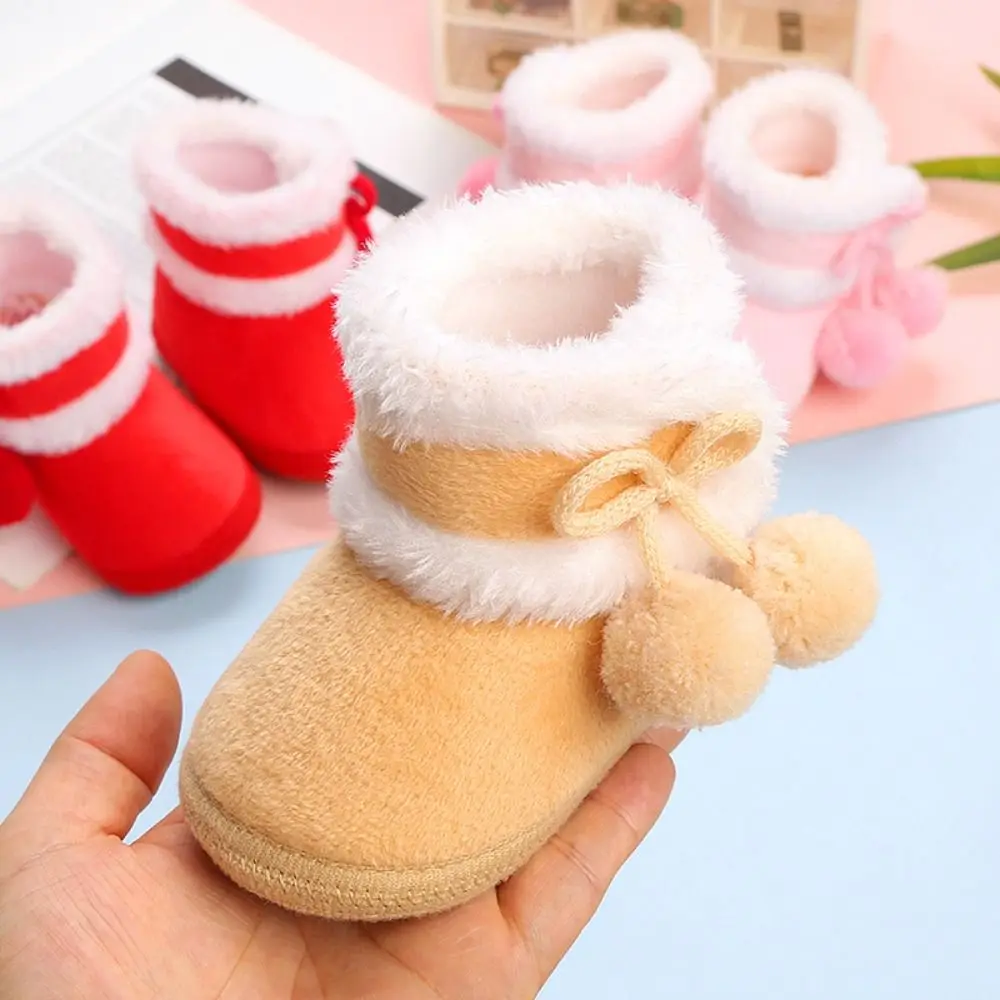 Botas de nieve de lana para bebés cálidas con suela antideslizante - imagen 5
