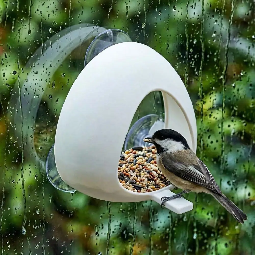 Comedero para pájaros con ventosa desmontable, impermeable - imagen 3