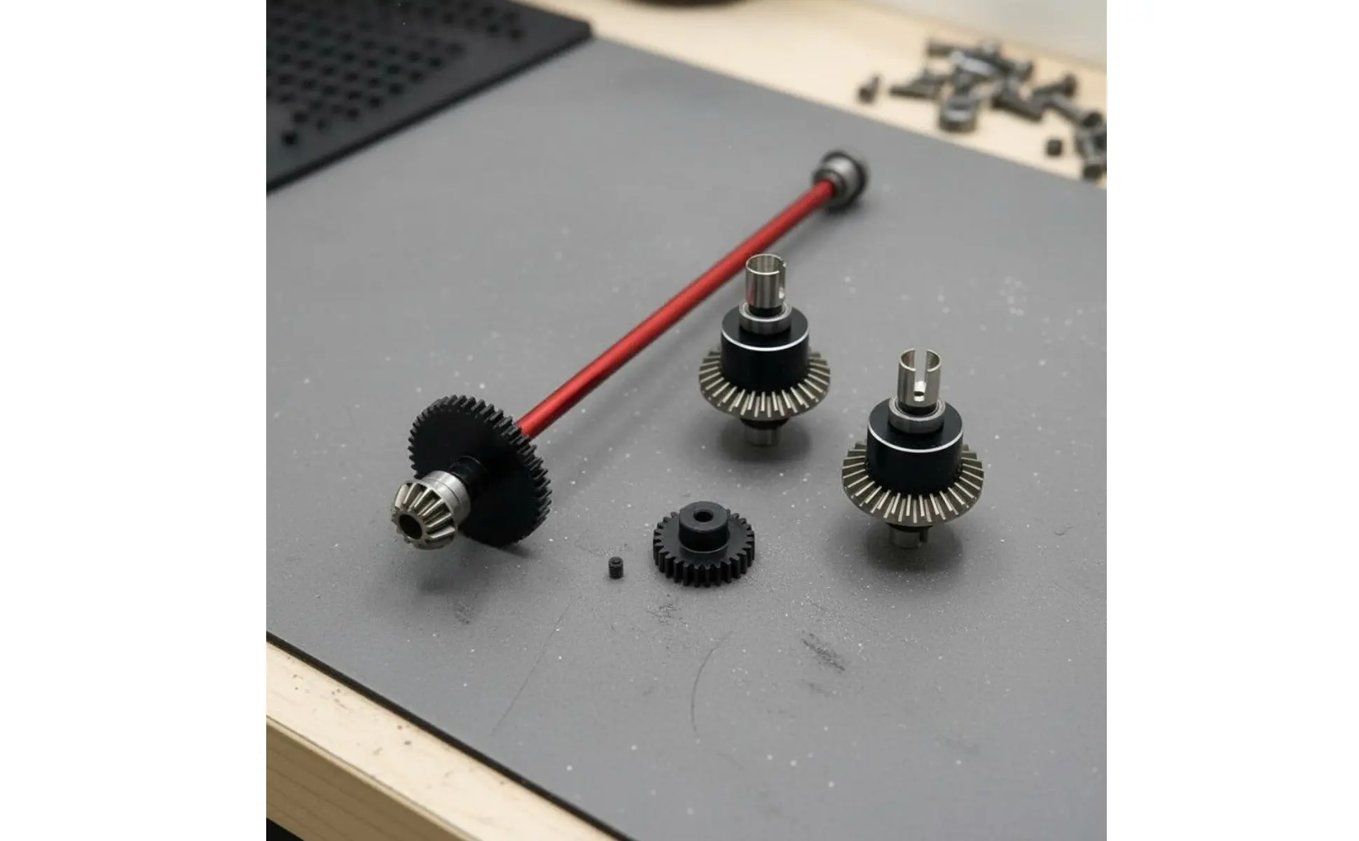 Eje de transmisión y diferencial metálicos para coche RC