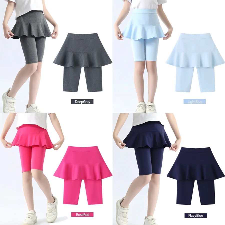 Mallas ajustadas de color caramelo para niñas