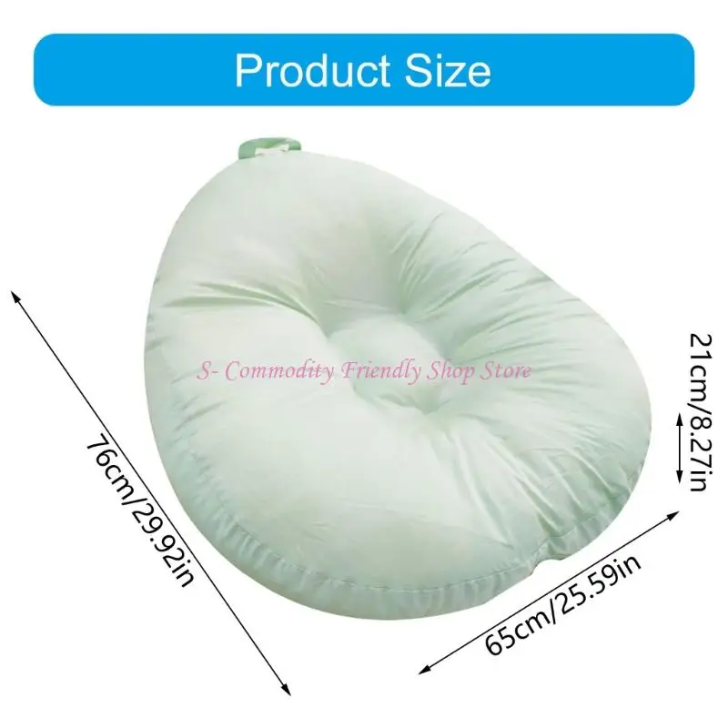 85AE Almohada de viaje bebé algodón satén lavable diseño compacto - imagen 5