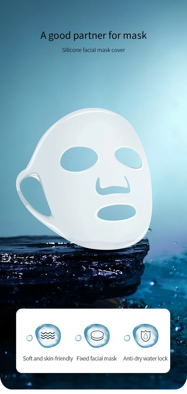 Mascarilla de silicona 3D vista frontal