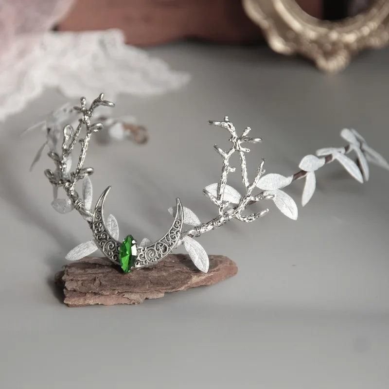 Circlet Flora tiara de hada con luna brillante para niña - imagen 2