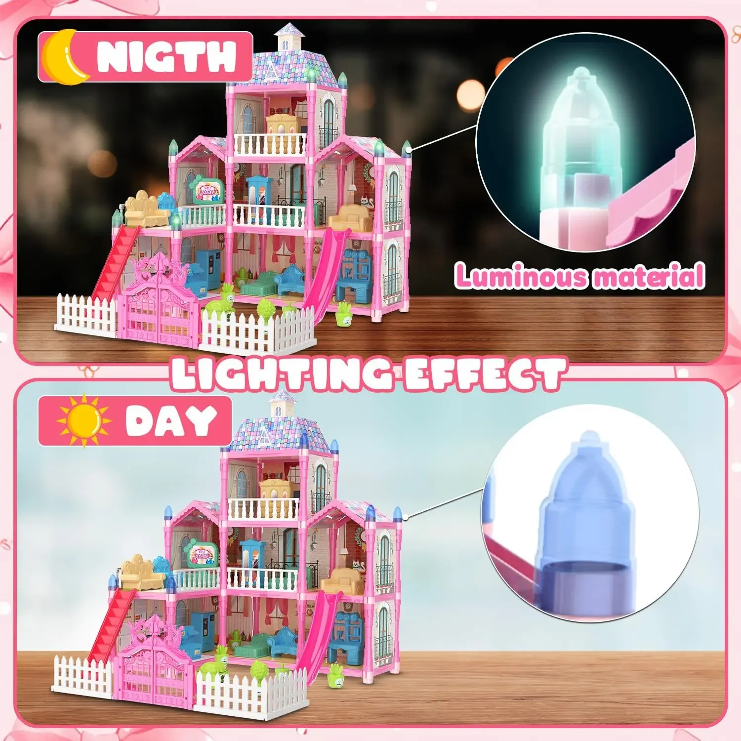La casa iluminada en la oscuridad creando un ambiente sereno
