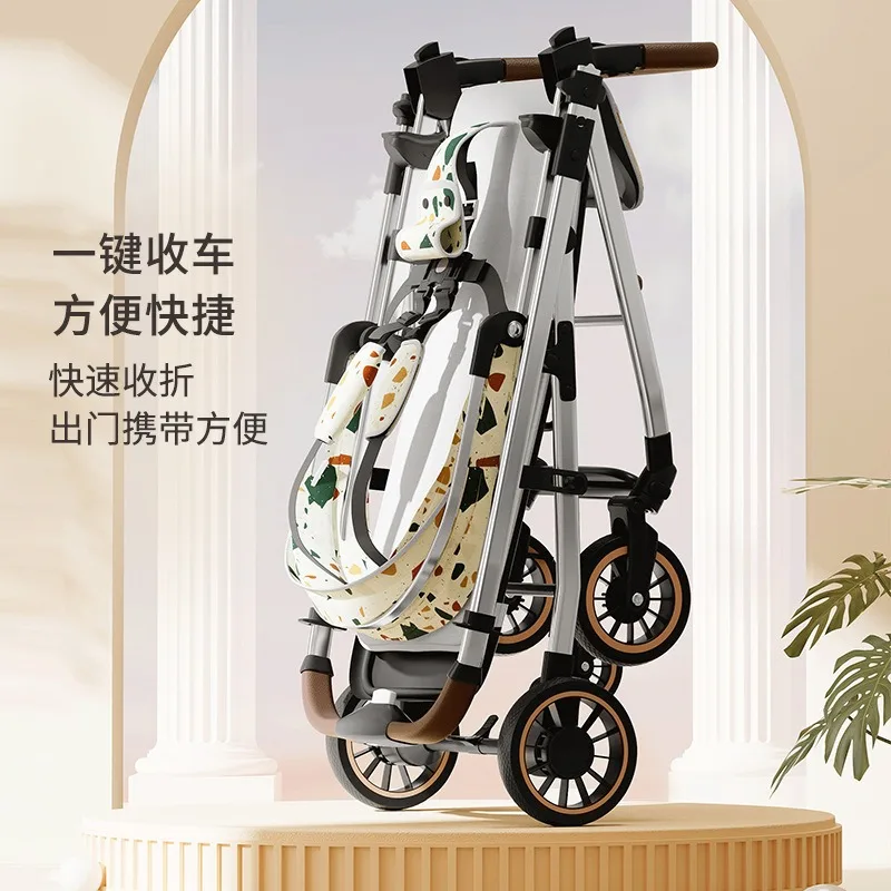 Cochecito bebé plegable con asiento reclinable y respaldo - imagen 3
