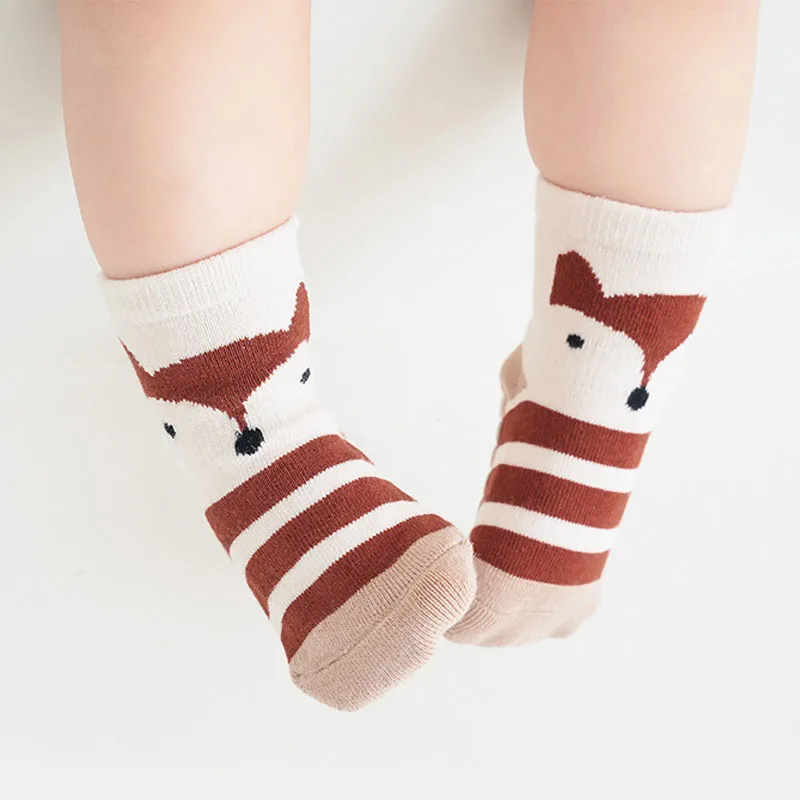 Calcetines antideslizantes de algodón con estampado infantil