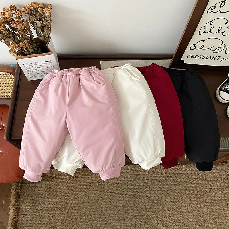 Pantalones acolchados de invierno para niños y niñas, térmicos - imagen 2