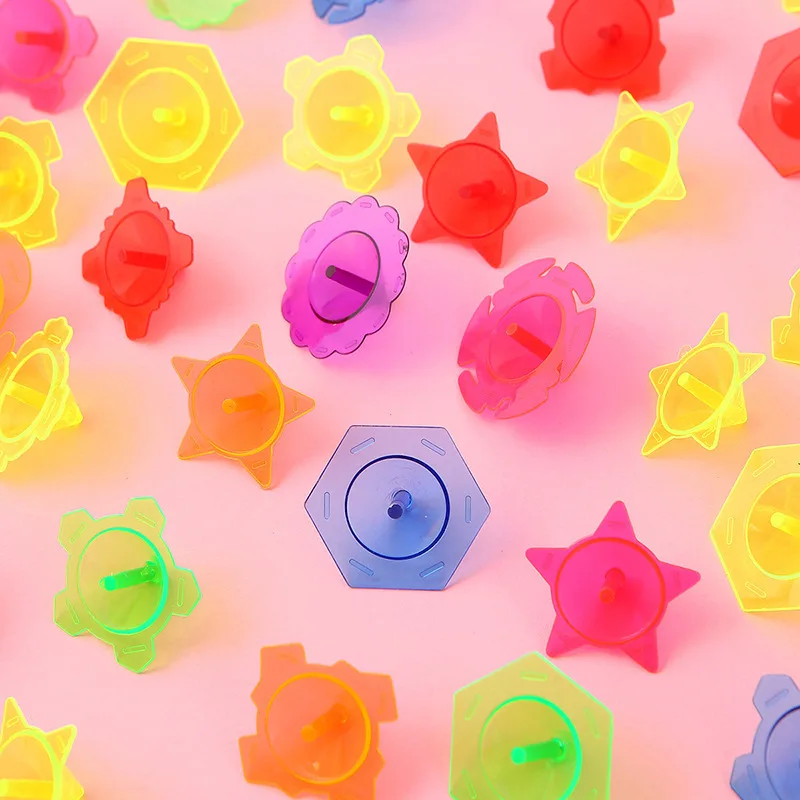 Pack de 30 peonzas transparentes de colores variados