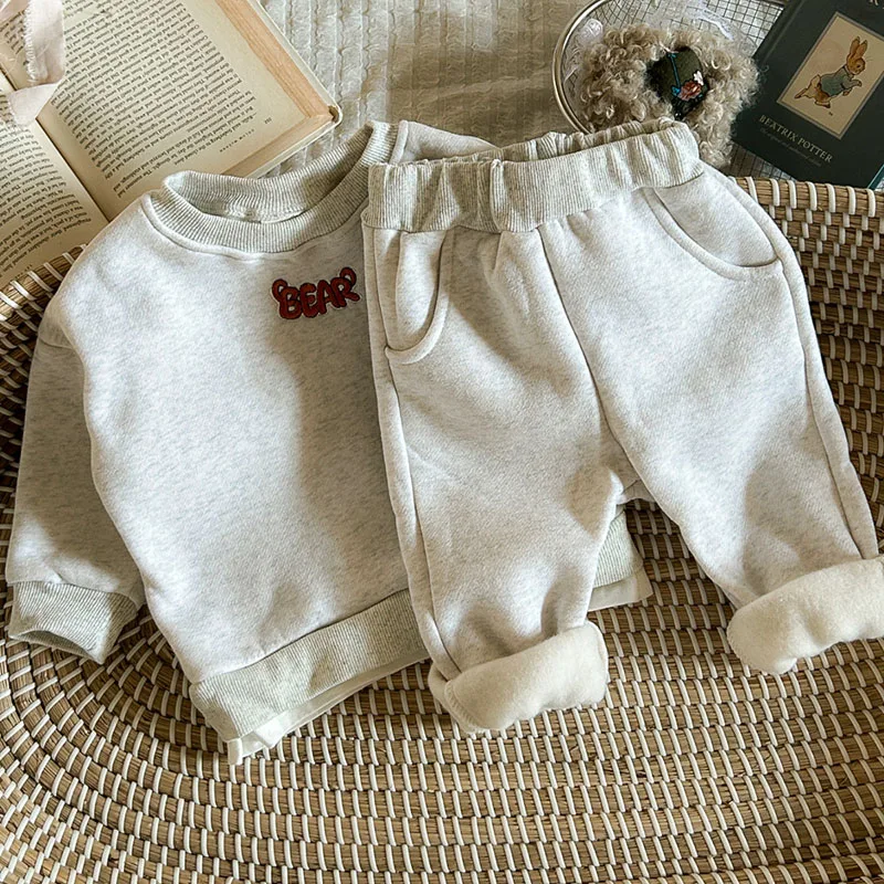 MILANCEL Conjunto sudadera con capucha bebé oso dibujos animados - imagen 3