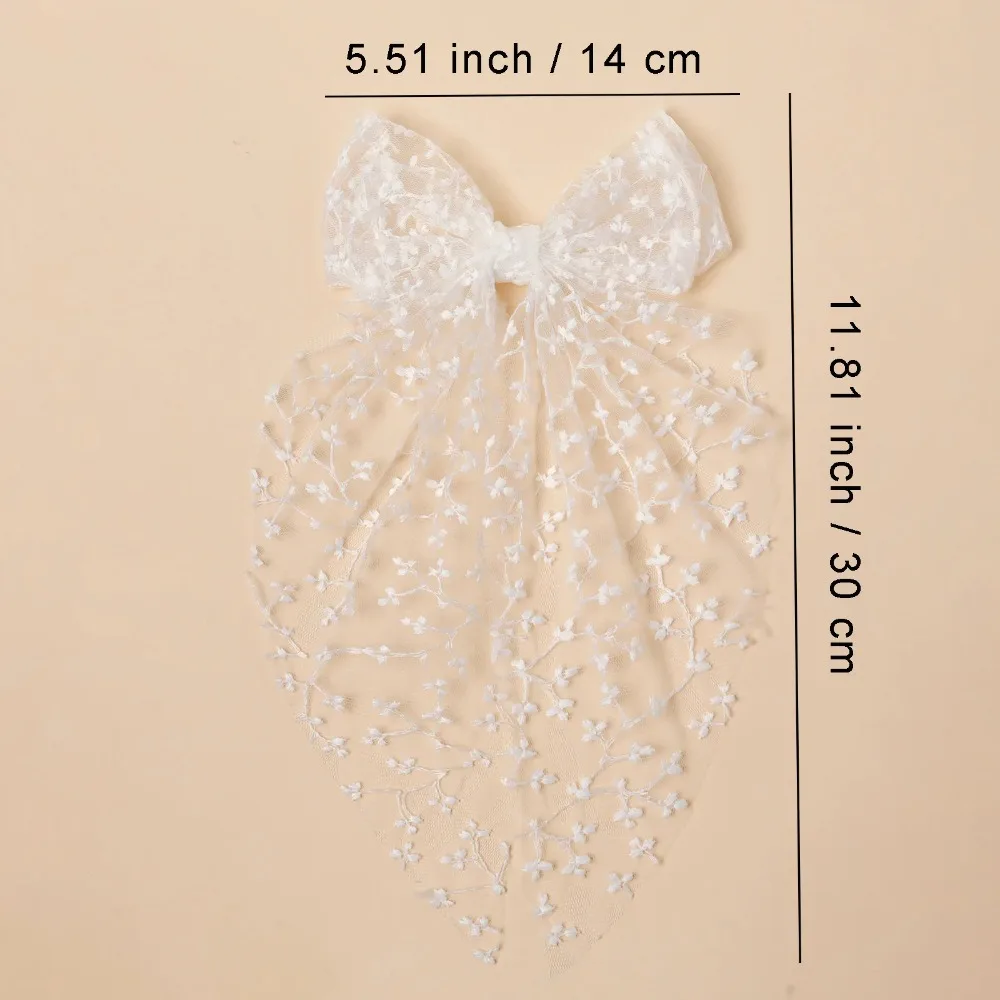 Pinza para el pelo de niña con lazo de encaje grande - imagen 4