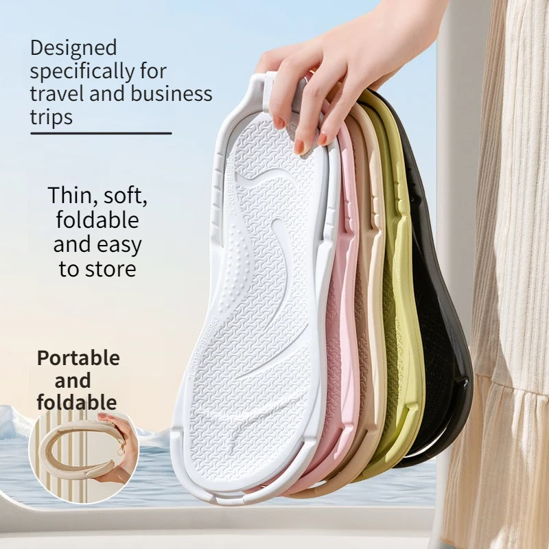 Pantuflas plegables antideslizantes unisex de EVA para hotel y baño - imagen 5