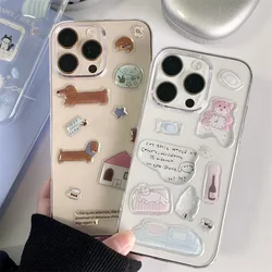 Pegatinas de oso estilo coreano tipo cristal en gota de gelatina