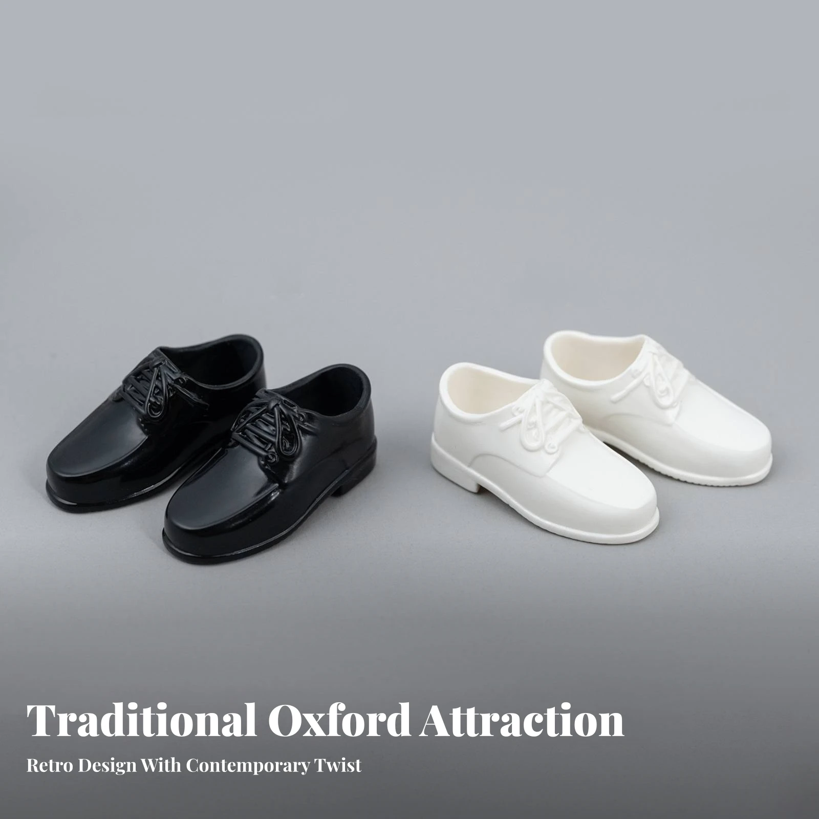 Zapatos para muñecas BJD de tacón bajo con suela moldeada - imagen 2