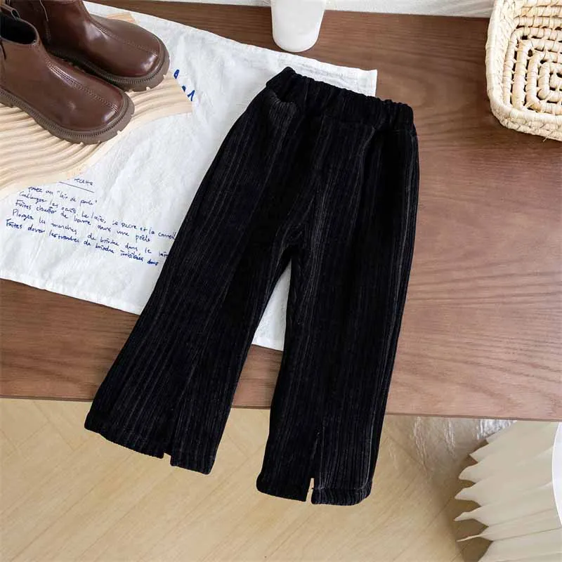 Pantalones acolchados de invierno para niña – Algodón cálido con caída acampanada - imagen 2
