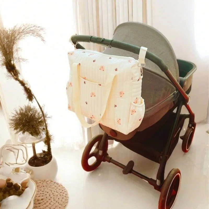 Bolsa de pañales impermeable con correas para cochecito - Grande - imagen 3