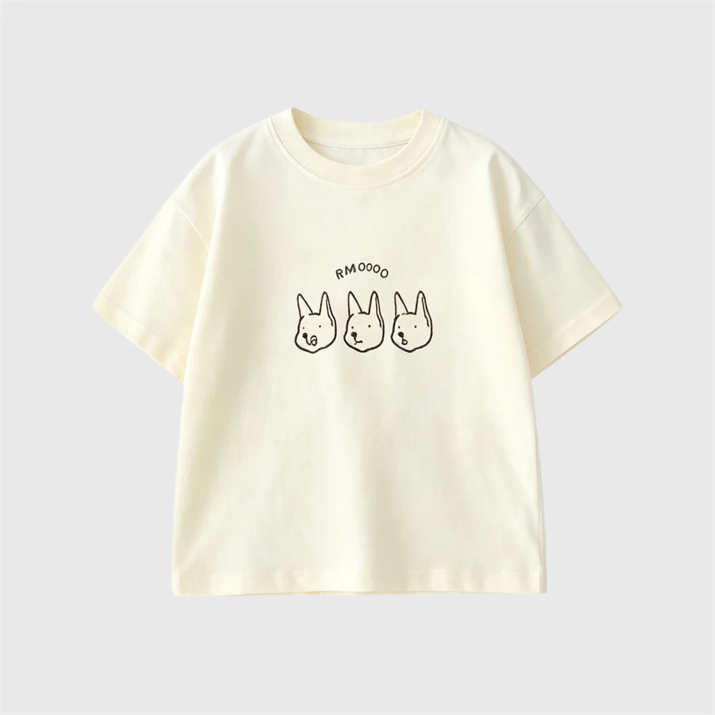 Camiseta básica de verano unisex en beige y rojo, delgada y ligera