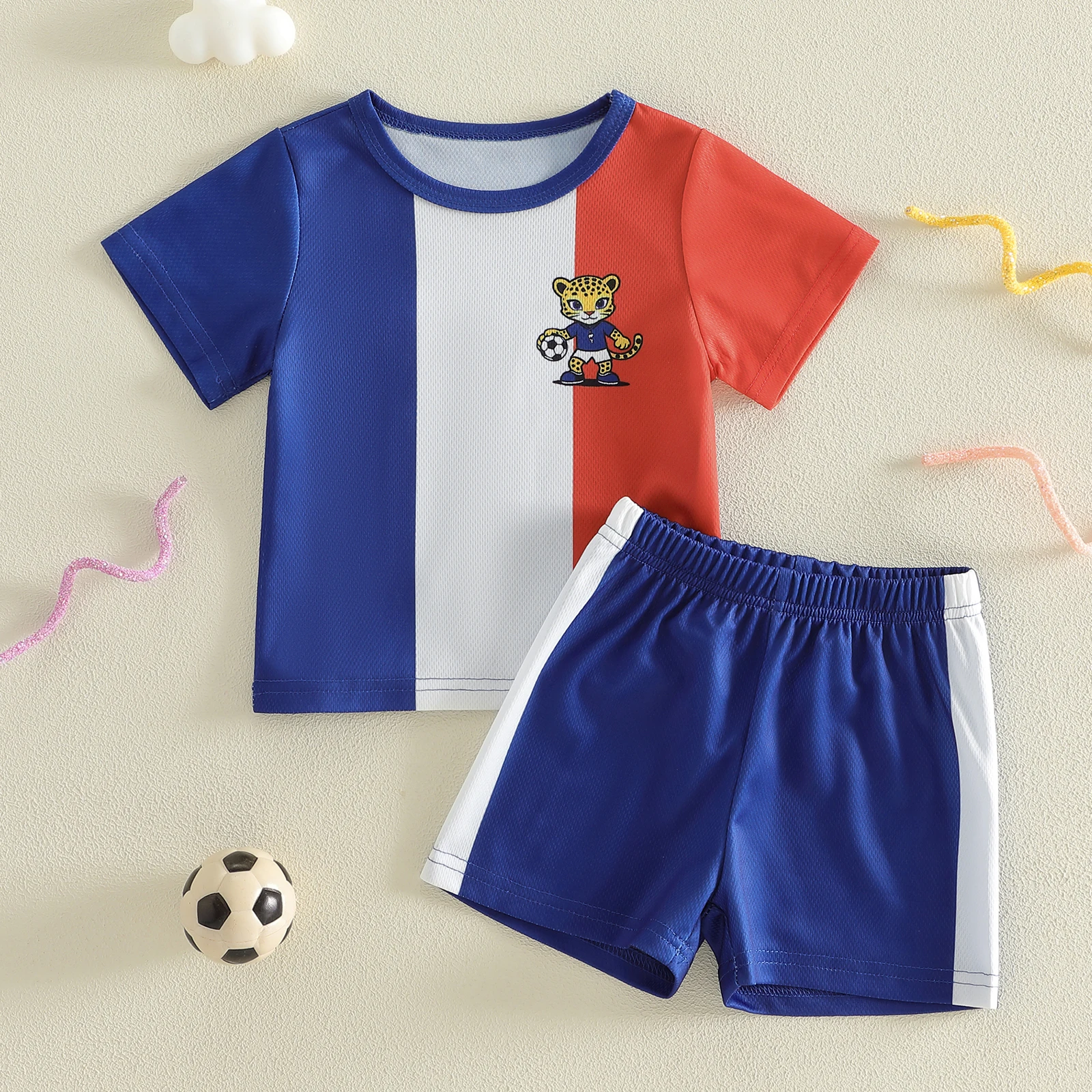 Conjunto de fútbol para bebé con jersey y pantalón corto - imagen 2