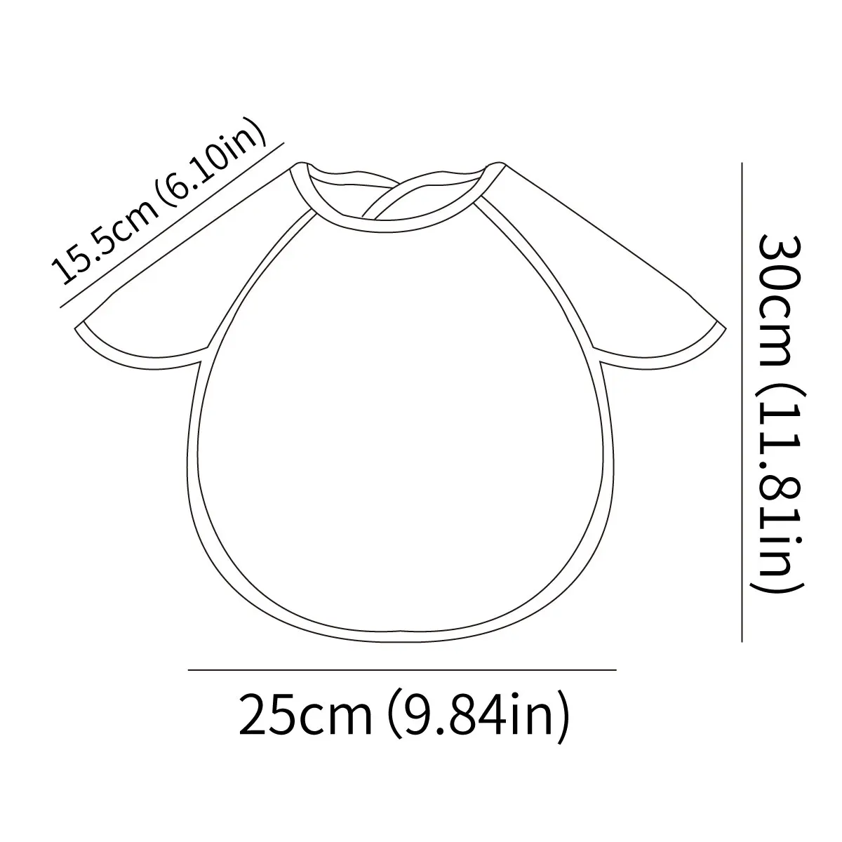 Babero impermeable para comer y alimentar con delantal ajustable
